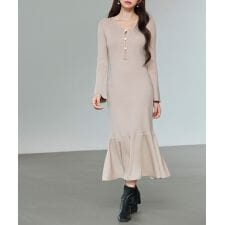 デシンドッキングマーメイドニットワンピース