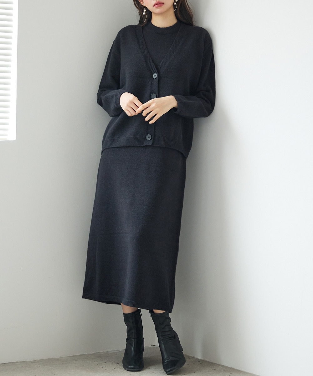 ツイードブラックセットアップスーツ | セゾン ド パピヨン(SAISON DE