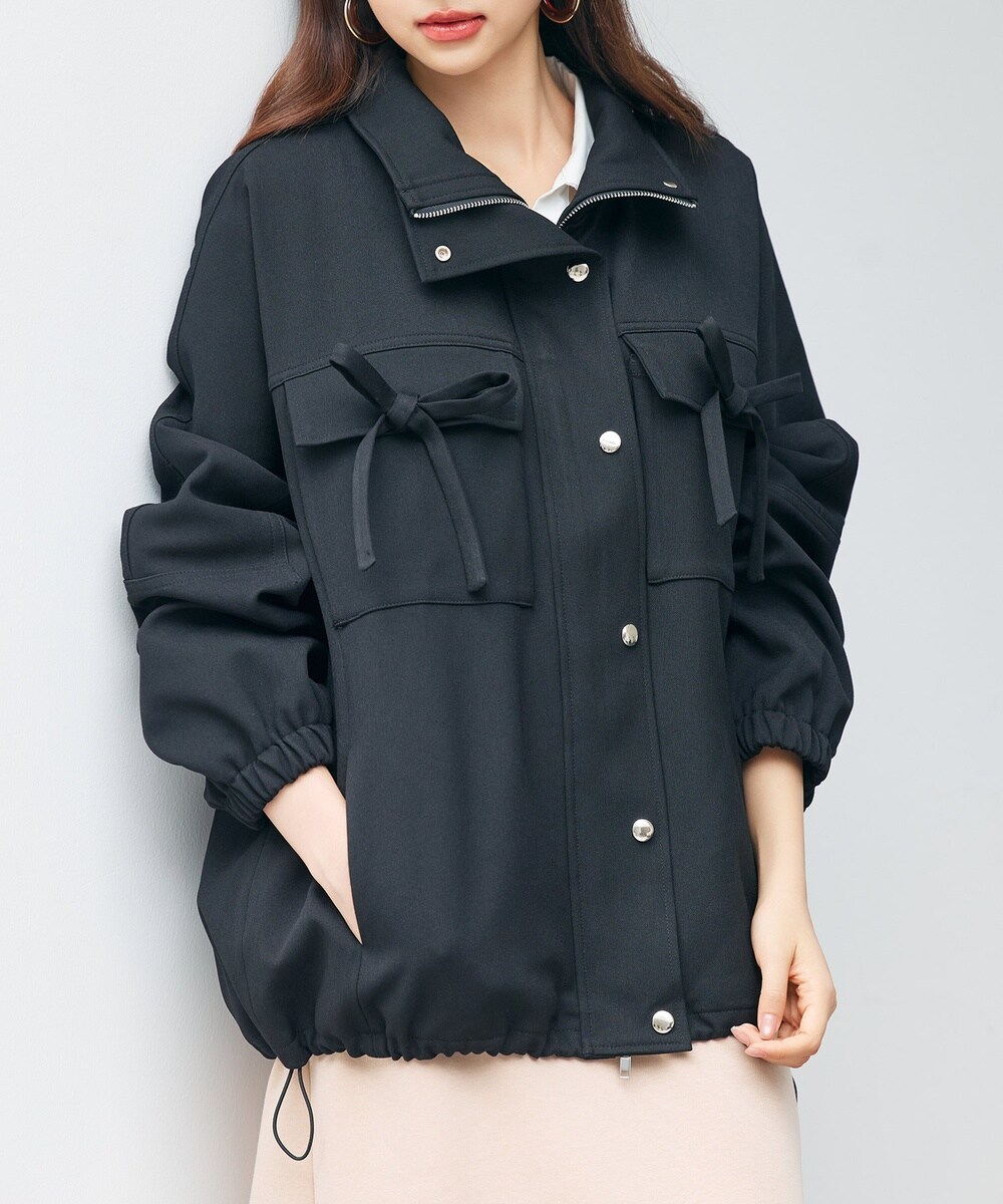 セゾン ド パピヨン（SAISON DE PAPILLON）/千鳥格子柄ウール混ダブルフェイスセーラーカラーショートコート 千鳥格子柄ウール混ダブルフェイスセーラーカラーショートコート