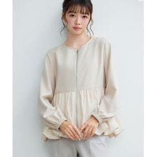 裾バルーン切り替えブルゾン