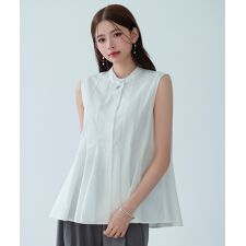 三角マチフレアシャツブラウス