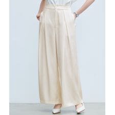 シワ加工サテンワイドパンツ