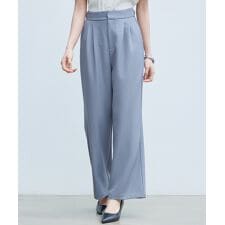 脚長効果ハイウエストワイドパンツ