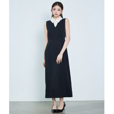 キーネックロング丈ジャンパースカート