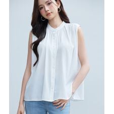 ノースリーブギャザーブラウス