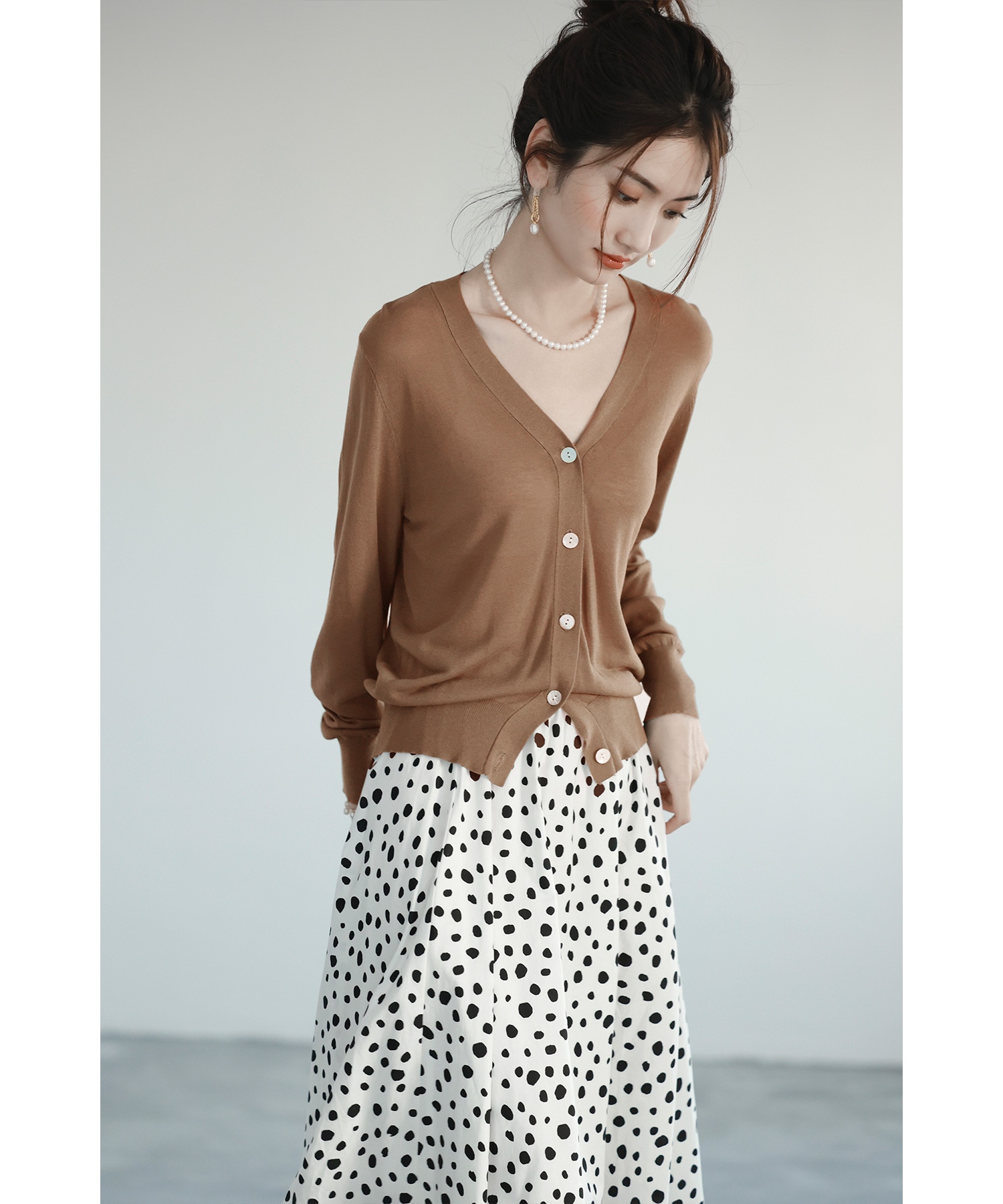 サマーニットVネックカーディガン | セゾン ド パピヨン(SAISON DE