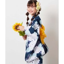 [120-140]簡単に着られる浴衣・兵児帯2点セット