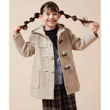 [140-150]【選べる5色展開】ライトフェイクウールダッフルコート