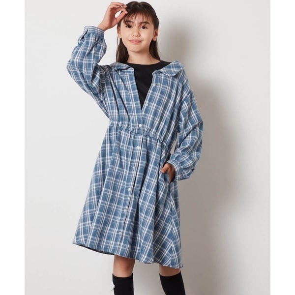 ETEREVE/エテレーヴ プリーツシャツワンピース プリーツシャツワンピース