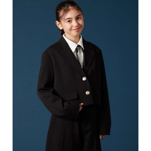 [140-160]【卒服】エンブレム付きショートテーラードジャケット