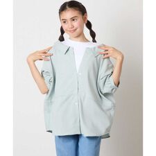 [160]麻調レイヤード風ブラウス