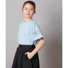 【累計1万枚販売/接触冷感/ジメジメ対策】[140-150]袖シアー切り替えトップス | アー・ヴェ・ヴェ(a.v.v)