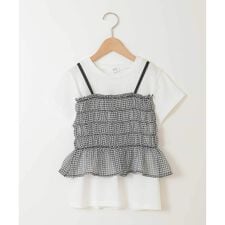 [140-150]チュールキャミドッキングＴシャツ