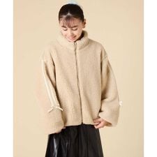 アー・ヴェ・ヴェ(a.v.v)の【お家で洗える/ラインリボンがカワイイ/今から冬まで長く着られる】[120-160]ラインスリーブボ