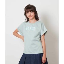 [100-130]オーロラスパンコールロゴTシャツ