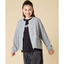 アー・ヴェ・ヴェ(a.v.v)の[130-160]ハート刺繍カーディガン