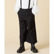 [120-160]【人気の定番パンツ/通学にもオススメ/後ろゴムで楽ちん/取り外し可能サスペンダー】