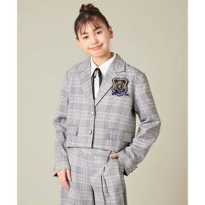 [150-160]【2026 卒服/人気NO.1】【エンブレム付き】ショートテーラードジャケット