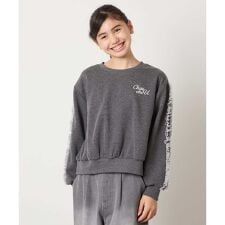 アー・ヴェ・ヴェ(a.v.v)の[100-160]【WEB限定商品】【裏起毛】チュールスリーブクロップドトレーナー