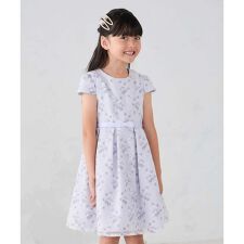 [110-130]【セレモニー/オケージョン/結婚式】フラワー刺繍セレモニーワンピース