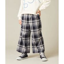 [100-160]サス付きチェックワイドパンツ