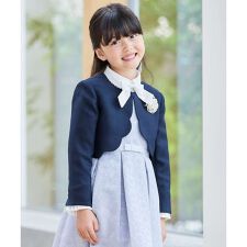 [110-130]【セレモニー/オケージョン/結婚式】スカラップツイードセレモニーボレロ