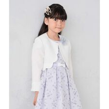 [110-130]【セレモニー/オケージョン/結婚式】スカラップツイードセレモニーボレロ