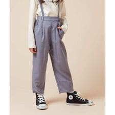 [120-160サスペンダー付きテーパードパンツ