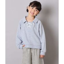 [120-160]衿付きレースアップトレーナー