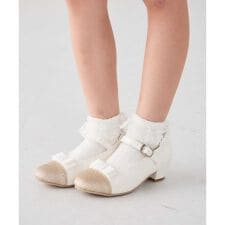 [18/19/20cm]【セレモニー】リボンヒールパンプス