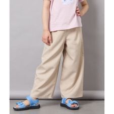 [120-160]麻調サス付きワイドパンツ