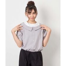 [120-160]半袖レイヤード風シャツ