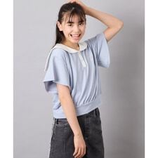 [130-160]配色セーラーカラー裏毛セットアップ