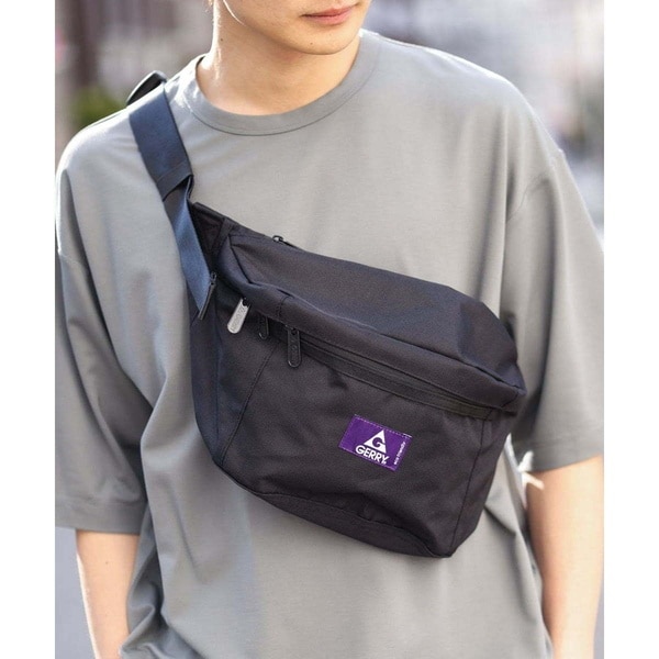 SHIPS: シュリンクレザー × ファブリック コンビ ウエスト