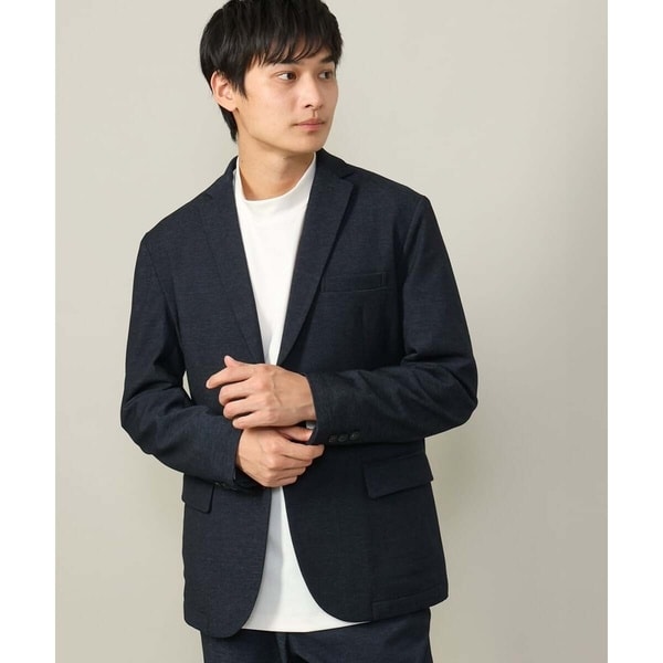 【イージーケア/ストレッチ】スマートシャンブレーテーラードジャケット(セットアップ可)