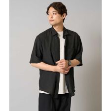 【接触冷感】ワッシャーシアーワイドシルエットシャツ