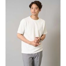 アー・ヴェ・ヴェ(a.v.v)の【接触冷感/イージーケア】キカジャカードクルーネックカットソー 通勤　ビジネス　ジャケット