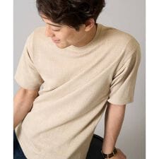 【接触冷感/イージーケア/毛玉になりにくい】変形スムースクルーネックカットソー
