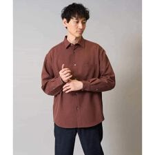 【イージーケア/シワになりにくい】ワイドシルエットシャツ 秋リライト【洗濯機で洗える/ストレッチ】