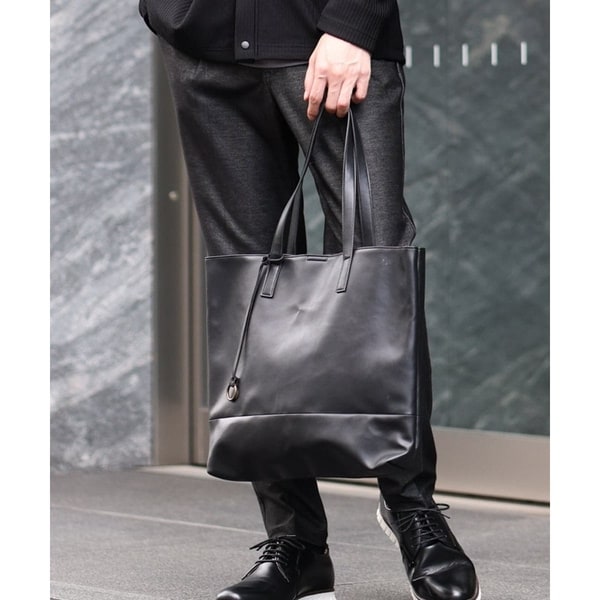 SHIPS: スマート レザー ヴァーティカル トートバッグ