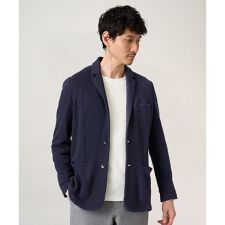 春の上品見え【イージーケア/ストレッチ】ハニカムジャージースマートジャケット【洗濯機で洗える】通勤/