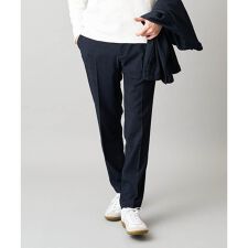 デニムライクストレッチ裏起毛スラックス【イージーケア/洗濯機で洗える】〈ON/OFF SERIES〉