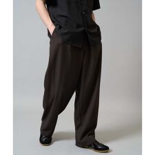 【イージーケア/毛玉になりにくい】オーバーパンツ LANATEC【洗濯機で洗える】