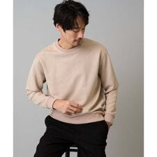 【イージーケア/毛玉になりにくい】ツイルエンボスフェイクスエードプルオーバー【洗濯機で洗える】