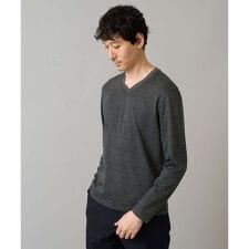 アー・ヴェ・ヴェ(a.v.v)の【イージーケア/洗濯機で洗える】グレンチェックジャカードＶネックＴシャツ　通勤/ビジネス/ジャケット