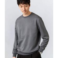 幾何ジャカードセミワイドシルエットプルオーバー【毛玉になりにくい/洗濯機で洗える】