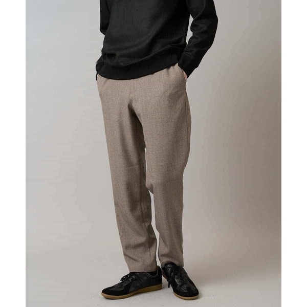 メランジストレッチセミルーズパンツ【イージーケア/洗濯機で洗える】