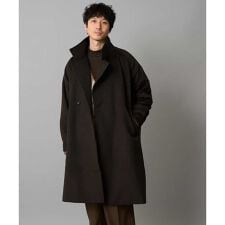 ワイドシルエットスタンドカラーコート