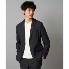 LANATECヘリンボーンテーラードジャケット【イージーケア/毛玉になりにくい/洗濯機で洗える/スト