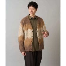 アー・ヴェ・ヴェ(a.v.v)のボカシ柄起毛シャギーワイドカーディガン